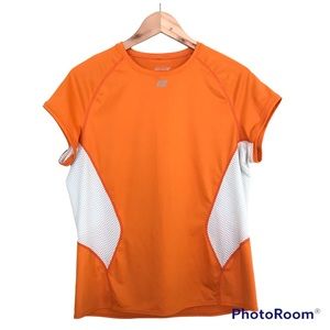 Sugoi Orange With White Mesh Panels Athletic Top | Short Sleeve